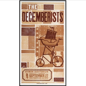 2009 American Concert Poster,  Hatch Show Print, The Decembrists