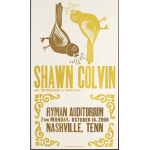 2006 American Concert Poster,  Shawn Colvin (with The Wreckers and Brandi Carlile)