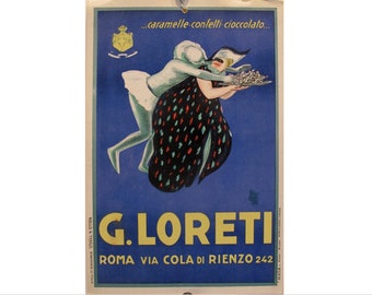 1930 年代のイタリアの広告用カートン、Caramelle G. Loreti - Etsy 日本