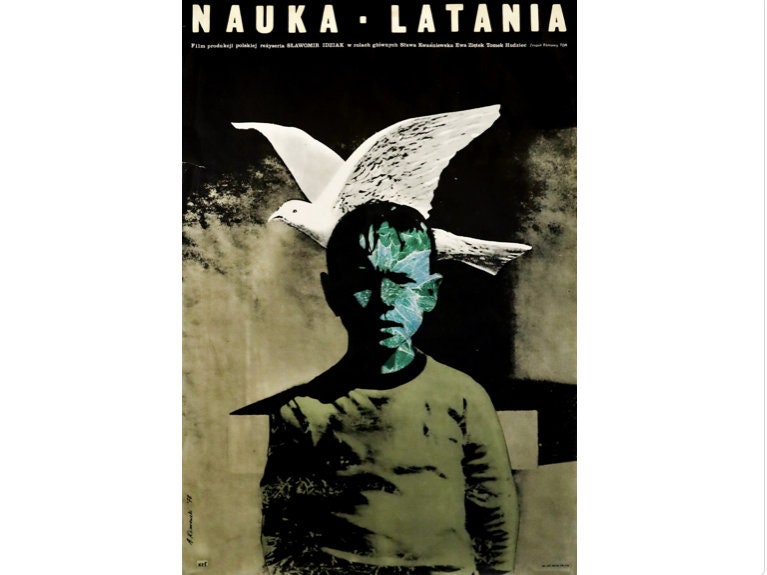 1978 Polish Film Poster, Nauka-Latania (Polish Film) - Klimowski