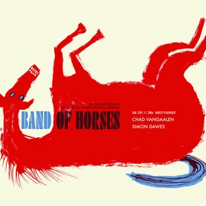 2021 Masters of Serigraphy Posters, Individual Print, Band of Horses, Methane Studios