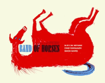 2021 Masters of Serigraphy Posters, Individual Print, Band of Horses, Methane Studios