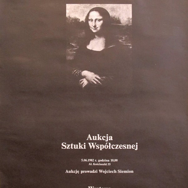 1980s Original Polish Contemporary Art Exhibition Poster, Galerie Anny Wesolowskiej