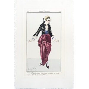1914 Original French Art Deco Poster, Costumes Parisiens - Journal des dames et de la mode