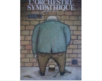 1980s Original Quebec Contemporary Poster, L'orchestre sympathique