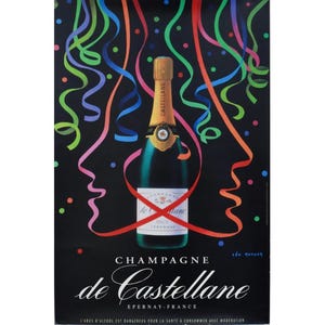 1980 French Champagne Advertisement - &quot;Champagne de Castellane&quot; - Leo Kouper