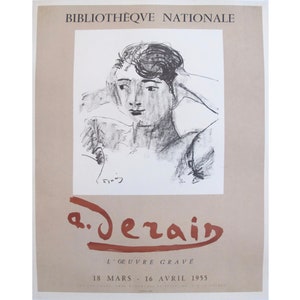 1955 French Exhibition Poster, André Derain