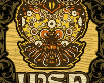 2014 Panic Birmingham Wood Tour Poster