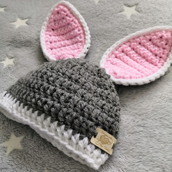 Crochet bunny hat / bunny hat / baby boy hat , baby girl hat / crochet bunny hat / baby gift / newborn / Easter gift / photo shoot / costume
