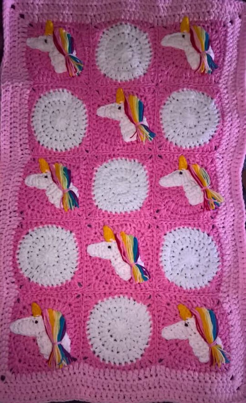 Crochet Unicorn baby blanket Crochet Baby Blanket Unicorn Etsy
