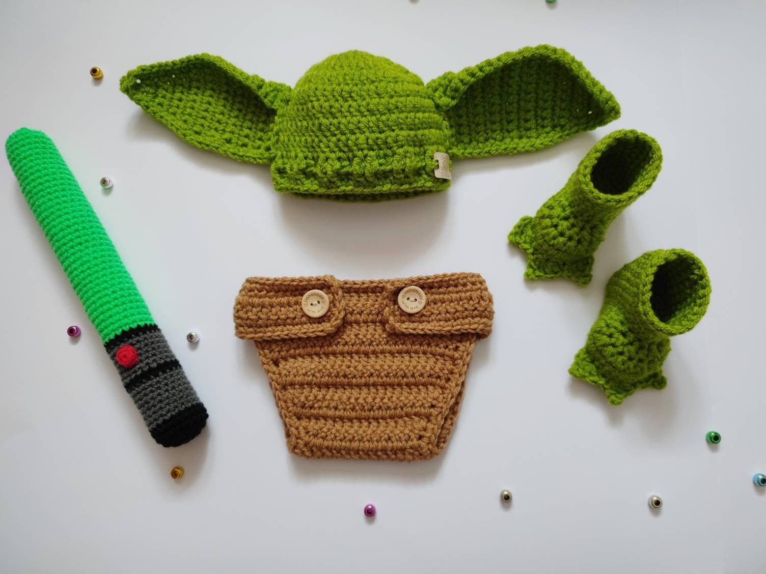 Crochet Baby Yoda Inspired Outfit Crochet Costume Star Wars Inspired Yoda Outfit Baby Yoda Costume Star Wars Inspired Costume Gift Etsy