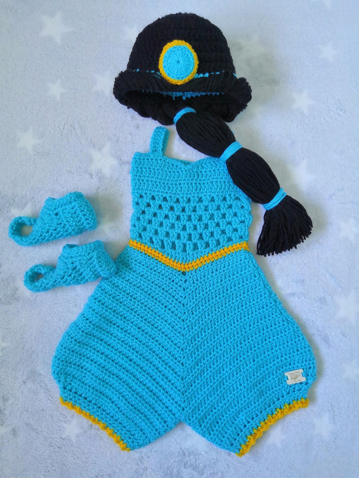 Crochet Baby Jasmine Outfit / Costume / Gift Inspired Aladdin Etsy