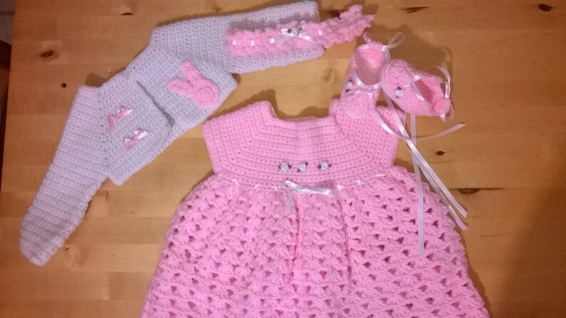 crochet baby girl set