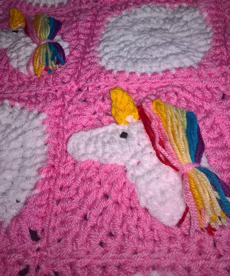 Crochet Unicorn baby blanket Crochet Baby Blanket Unicorn Etsy