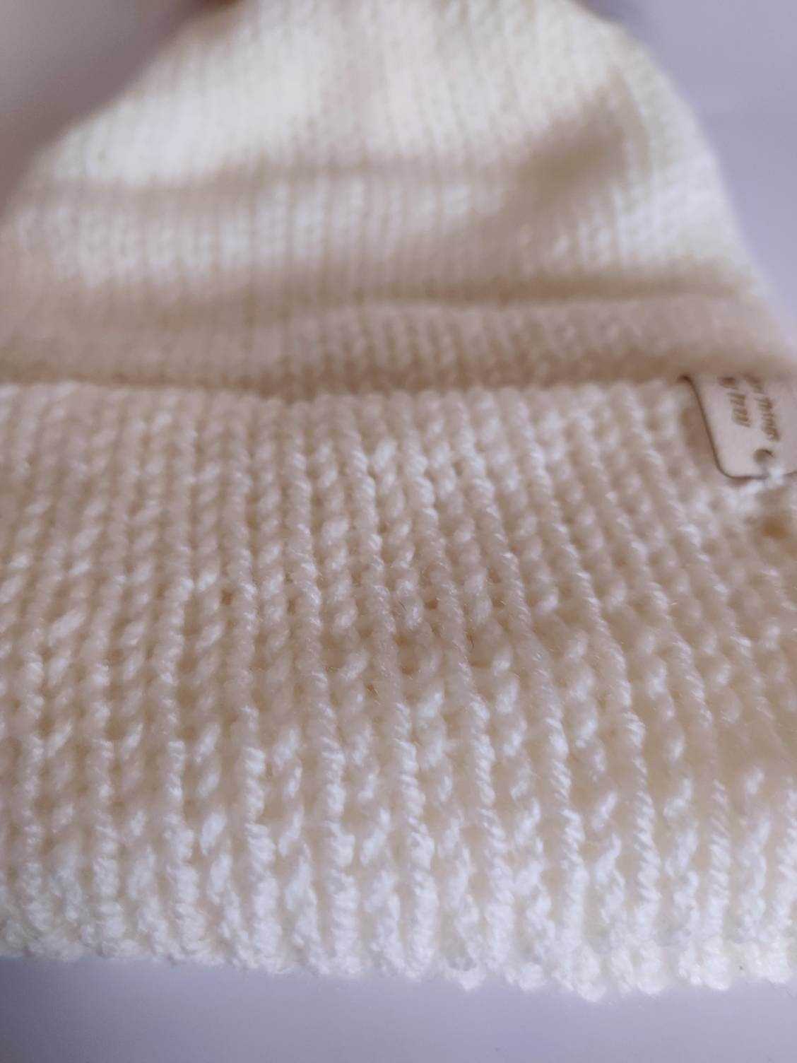 Beautiful Cream Knitted Hat With Pompom / Christmas Gift / Etsy UK