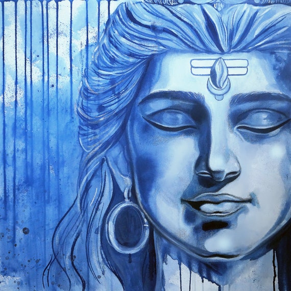 Lord Shiva Art Print / Shiva Wall Decor / Hindu Art / Hindu - Etsy