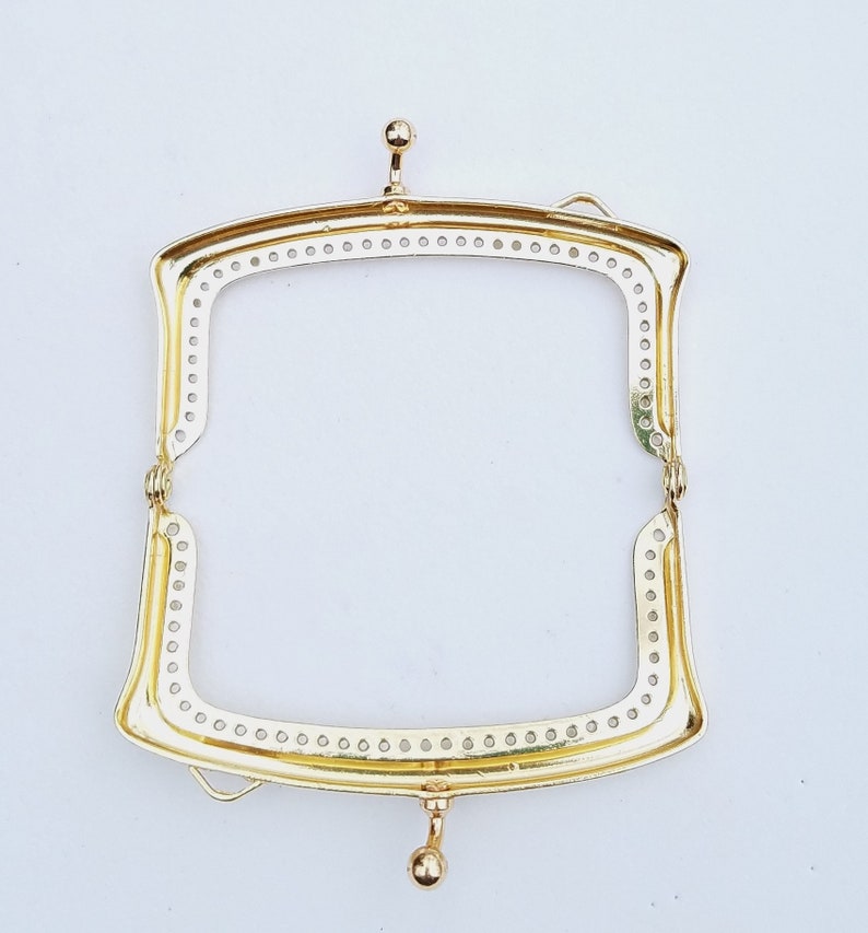 Purse Frame, Metal, Gold, With Sew Holes and Chain Loops Etsy