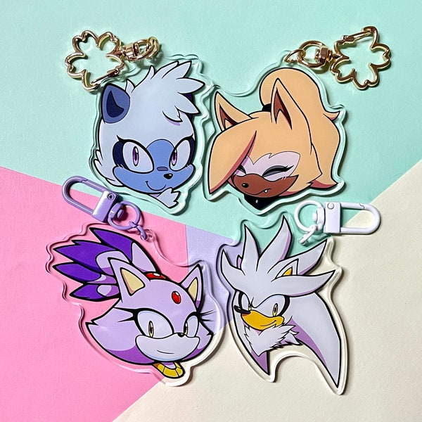 Silver, Blaze, Tangle, Whisper Keychains