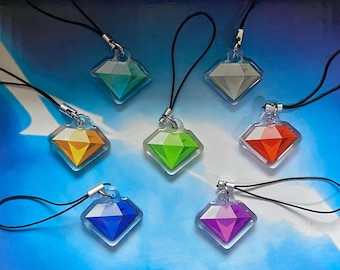 Chaos Emerald Phone Charms