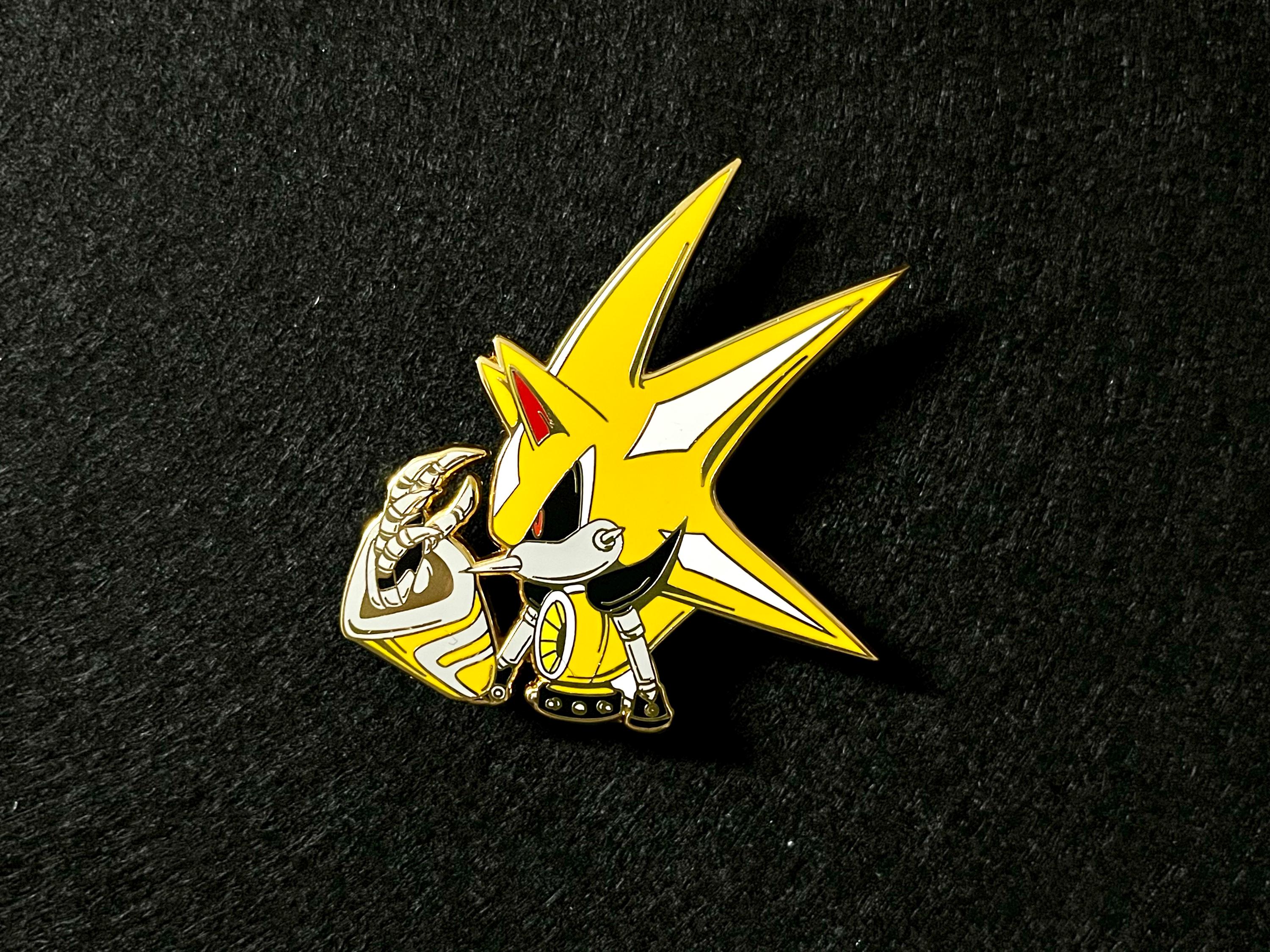 Super Neo Metal Sonic Enamel Pin - Etsy