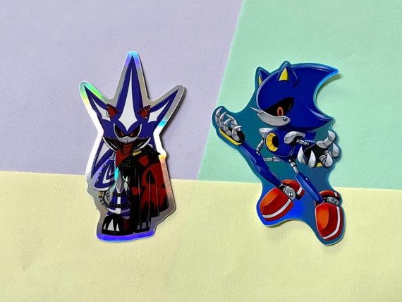 Metal Sonic Holo Vinyl Stickers -  Sweden