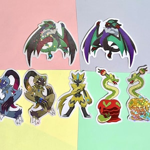 Noivern Sneasler Zeraora Hydrapple Poke Monster Autocollant