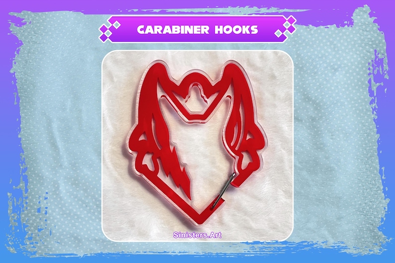 Infinite Carabiner Hook Acryl Keychain Bild 1