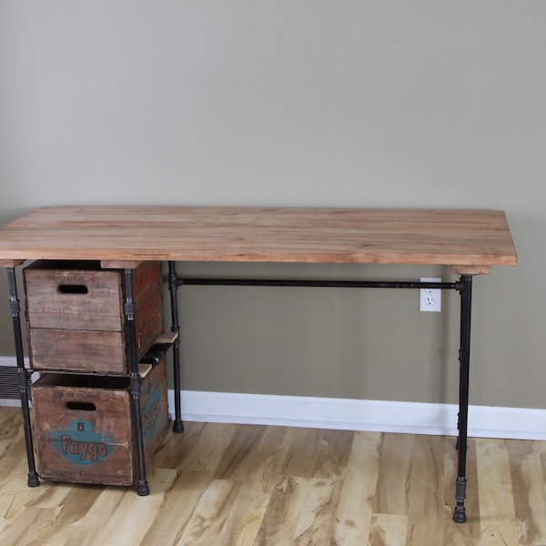 Wood Desk Etsy
