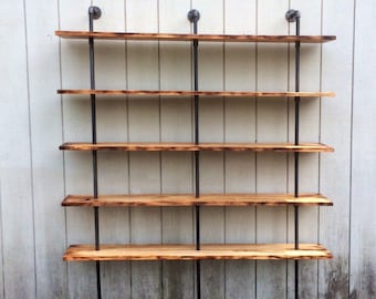 Wood sale slab bookshelf