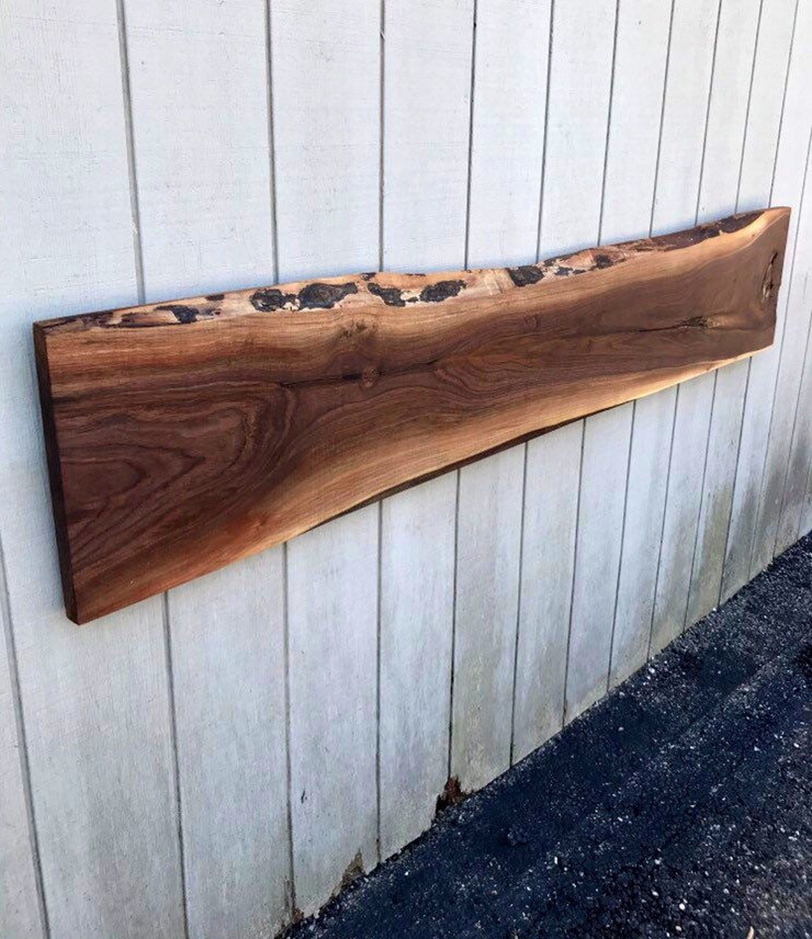 Live Edge Slab Headboard Rustic Barn Wood Headboard With Raw Etsy