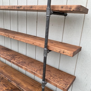 Industrial Reclaimed Wood Shelving Unit, Home Library Rustic Book Shelf ...