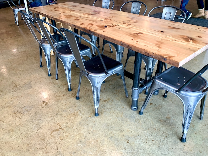 Reclaimed Wood Kitchen Island Table, High Top Communal Table, Rustic ...