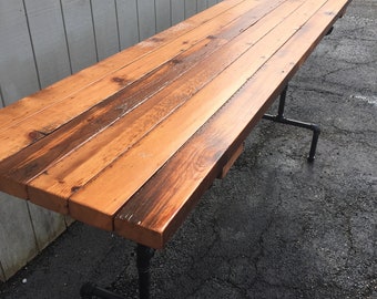 Raise the Bar Outdoor Patio Bar Table Reclaimed Wood Dining Table Farmhouse Table