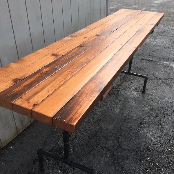 Raise the Bar Outdoor Patio Bar Table Reclaimed Wood Dining Table Farmhouse Table