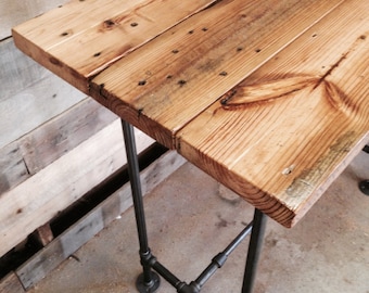 Reclaimed Wood Desk Rustic Office Desk The Quartermaster's Desk  Solid Wood Standing Office Desk With Optional Keyboard Tray