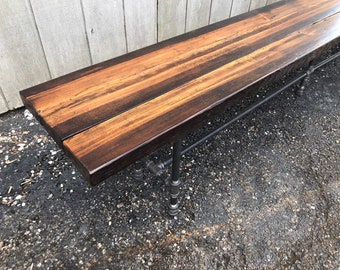 The Foundry Bench Reclaimed Wood Beam Rustic Bench - Dining