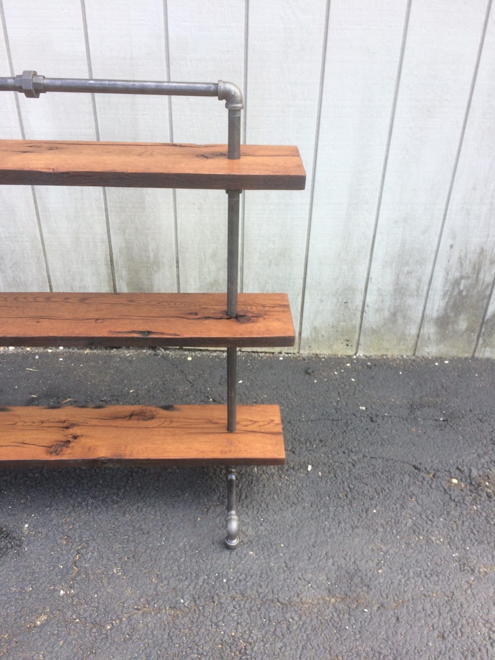 Steam Pipe Bookshelf Industrial Three Shelf Curio with Etsy