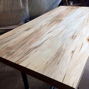 Reclaimed Maple Slab Countertop - Ambrosia Maple Tabletop -  DIY Butcher Block Kitchen Island