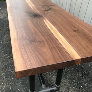 Walnut Slab Table Dining Table, Reclaimed Walnut Live Edge Slab, Foundry Table