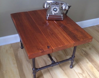 Solid Wood Bed Side Table with Shelf