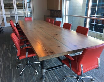 Long Conference Table, 20’ Long  Conference Table, Big Live Edge Conference Table, Communal Table