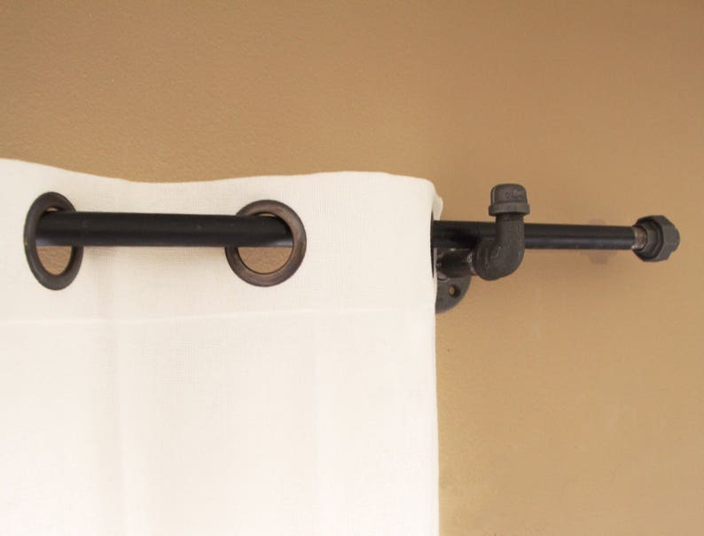 Metal Pipe Curtain Rod Oil Rubbed Bronze Nickel Finish Etsy