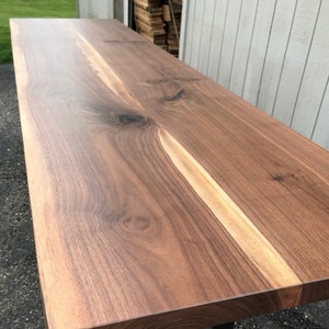 Walnut Countertop Slab - Butcher Block Walnut Tabletop Only - Reclaimed Salvaged Live Edge Walnut Bar Counter Island Walnut