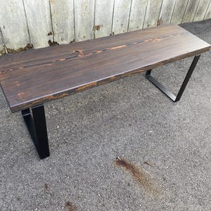 Reclaimed Wood Entry Bench: Modern Farmhouse Style with Iron Legs