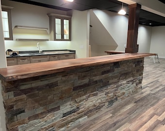 Walnut Countertop Butcher Block Tabletop Reclaimed Walnut Table Bar Desk Kitchen Island