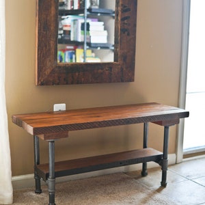 The Foundry Bench Reclaimed Wood Beam Rustic Bench - Dining