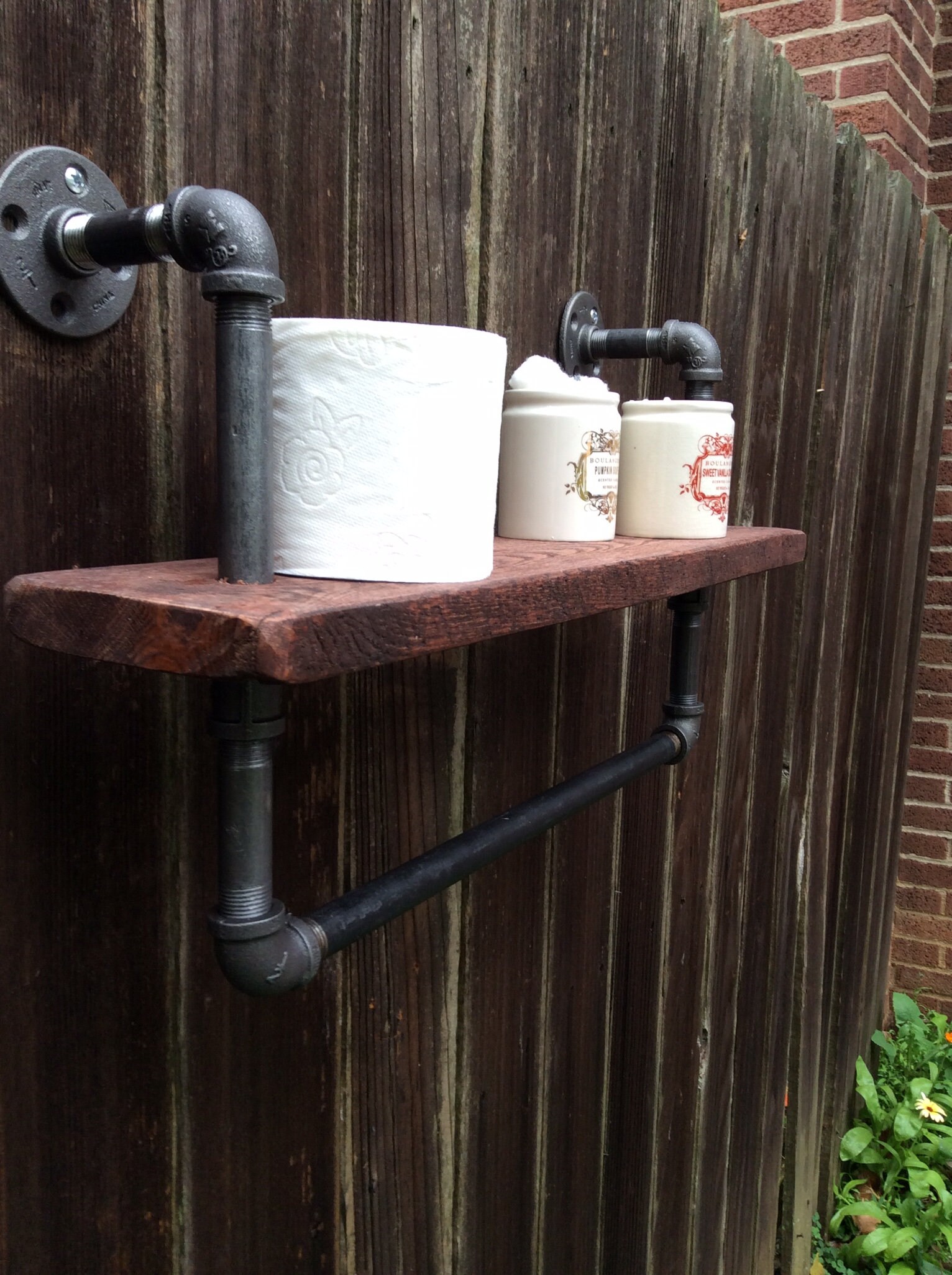 Pipe Towel Bar Bathroom Vanity Shelf Towel Shelf Towel Hook Etsy