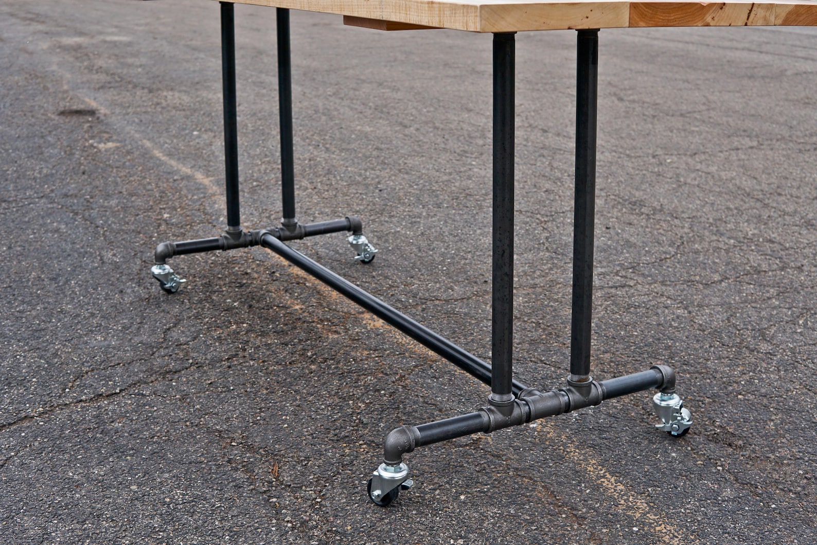 Industrial Casters With Lock for Black Iron Pipe Furniture Etsy