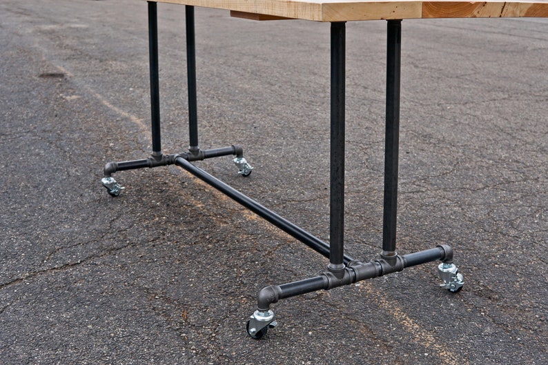 Industrial Casters With Lock for Black Iron Pipe Furniture Etsy