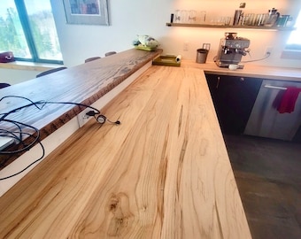 Maple Butcher Block Countertop: Solid Wood Counter / Desk / Tabletop DIY